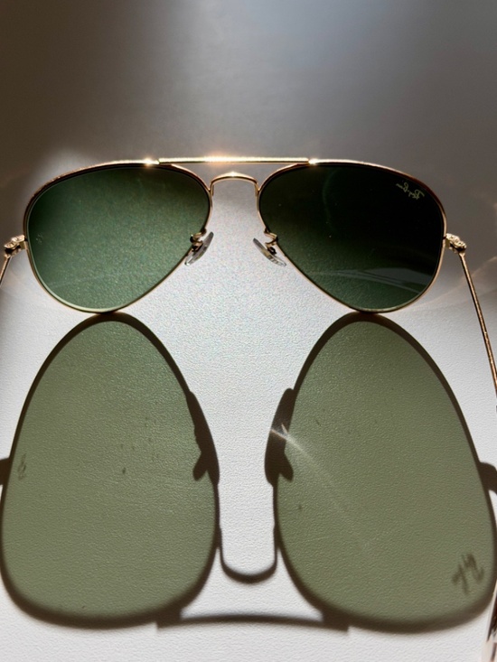 Ray-Ban~Aviator Classic~RB3025~Gold Frame:Green Lenses~Size 55-14 main image 8